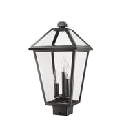 Talbot Outdoor Post Mount Fixture in Black, Post Top Only, Square Fitter