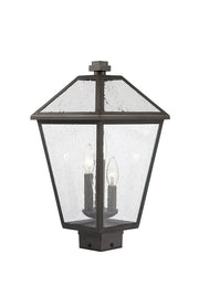 Talbot Outdoor Post Mount Fixture in Oil Rubbed Bronze, Post Top Only, Square Fitter