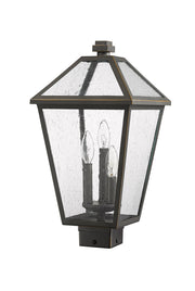 Talbot Outdoor Post Mount Fixture in Oil Rubbed Bronze, Post Top Only, Square Fitter