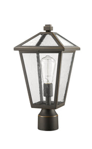 Talbot 1 Light Outdoor Post Mount Fixture in Oil Rubbed Bronze, Post Top Only, Round Fitter