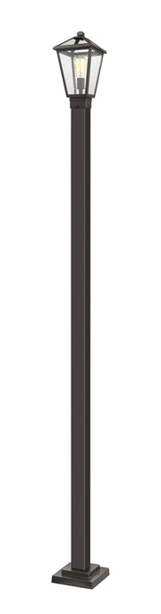 Talbot 1 Light Outdoor Post Mount Fixture in Oil Rubbed Bronze, 96" Square Post
