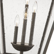 Talbot 4 Light 19.5" Outdoor Post Mount Fixture in Oil Rubbed Bronze, Post Top Only, Round Fitter