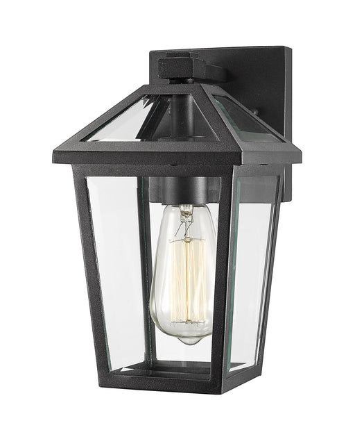 Talbot 1 Light 7" Outdoor Wall Light in Black