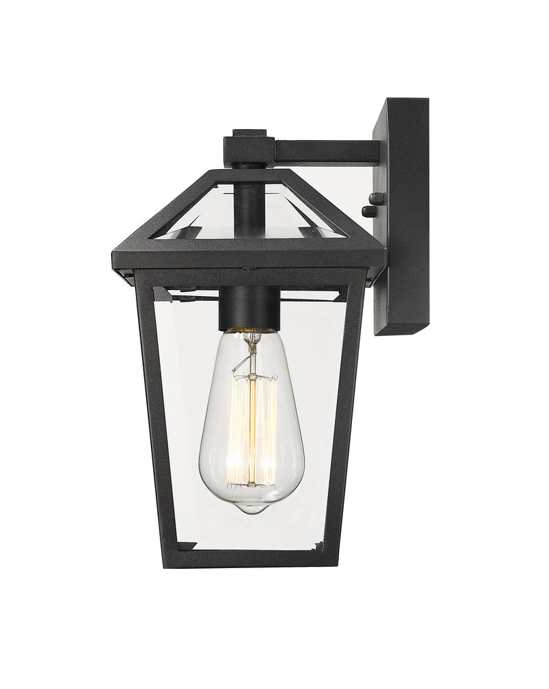 Talbot 1 Light 7" Outdoor Wall Light in Black