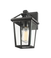 Talbot 1 Light 7" Outdoor Wall Light in Black
