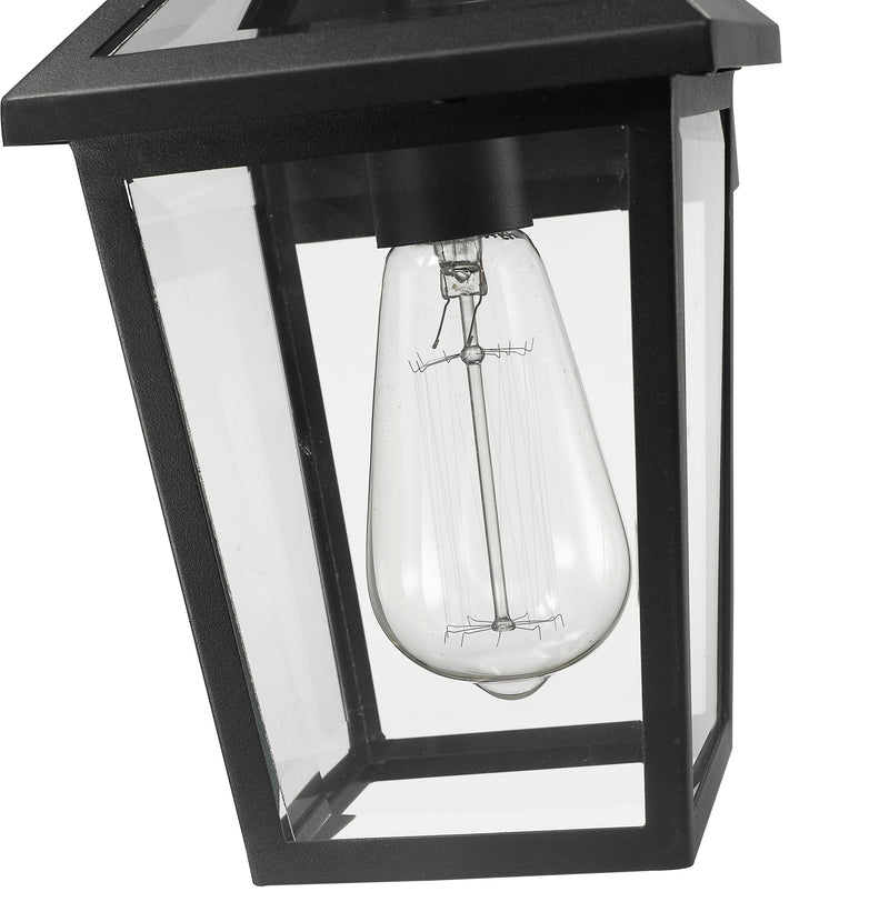 Talbot 1 Light 7" Outdoor Wall Light in Black