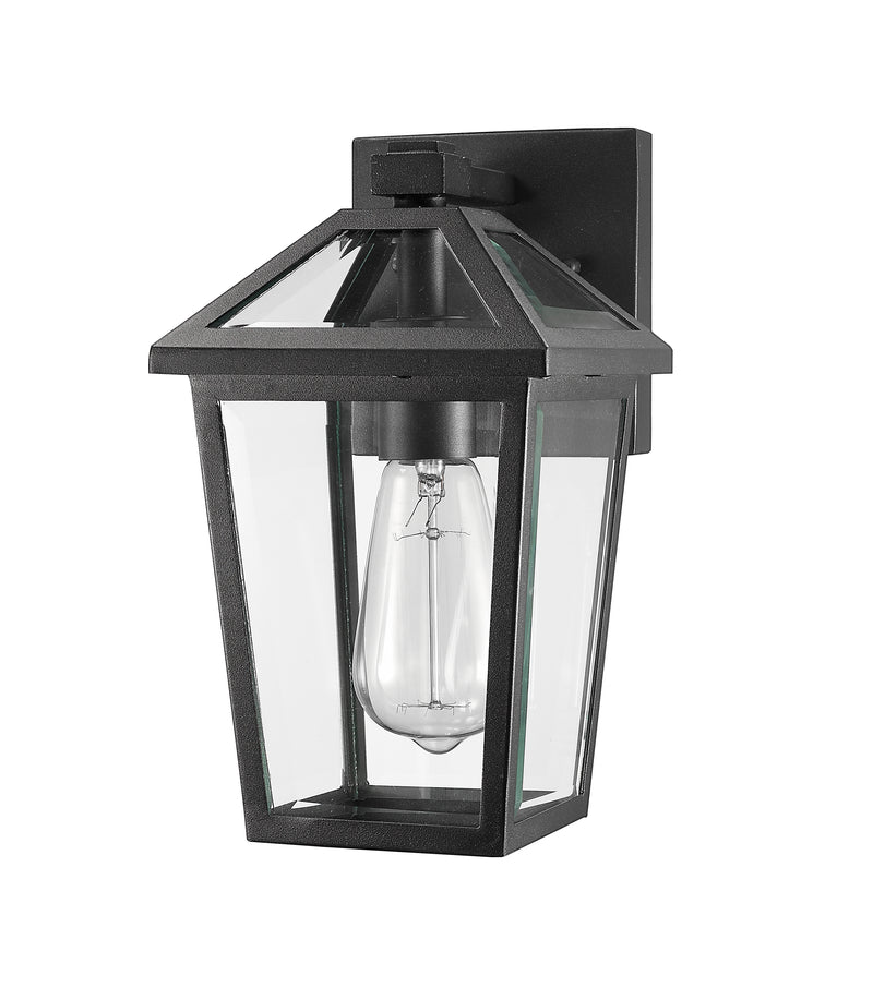 Talbot 1 Light 7" Outdoor Wall Light in Black
