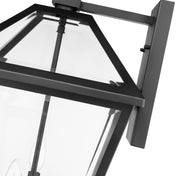 Talbot 3 Light 12.25" Outdoor Wall Light in Black