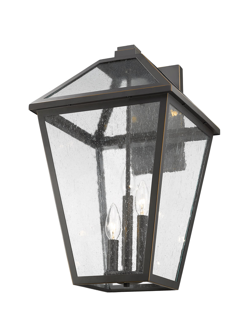 Talbot 3 Light 12.25" Outdoor Wall Light in Oil Rubbed Bronze