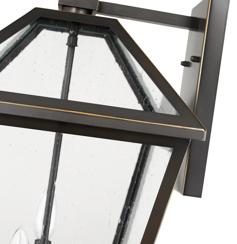 Talbot 3 Light 12.25" Outdoor Wall Light in Oil Rubbed Bronze
