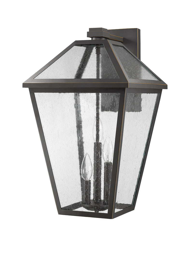 Talbot 3 Light 12.25" Outdoor Wall Light in Oil Rubbed Bronze