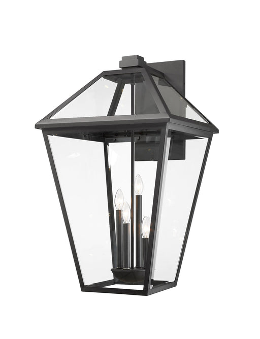 Talbot 4 Light 19.5" Outdoor Wall Light in Black