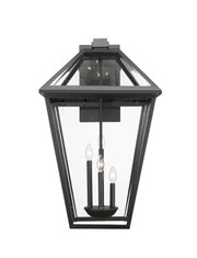 Talbot 4 Light 19.5" Outdoor Wall Light in Black