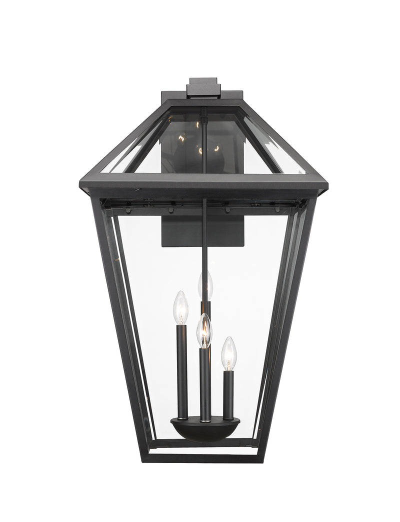Talbot 4 Light 19.5" Outdoor Wall Light in Black