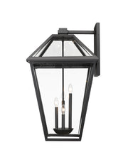 Talbot 4 Light 19.5" Outdoor Wall Light in Black