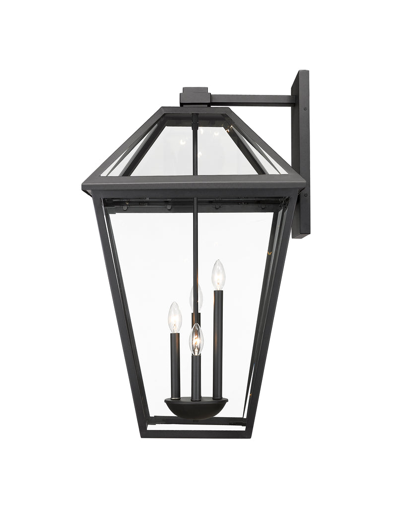 Talbot 4 Light 19.5" Outdoor Wall Light in Black