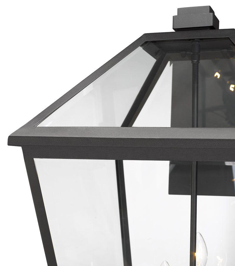 Talbot 4 Light 19.5" Outdoor Wall Light in Black