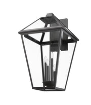 Talbot 4 Light 19.5" Outdoor Wall Light in Black
