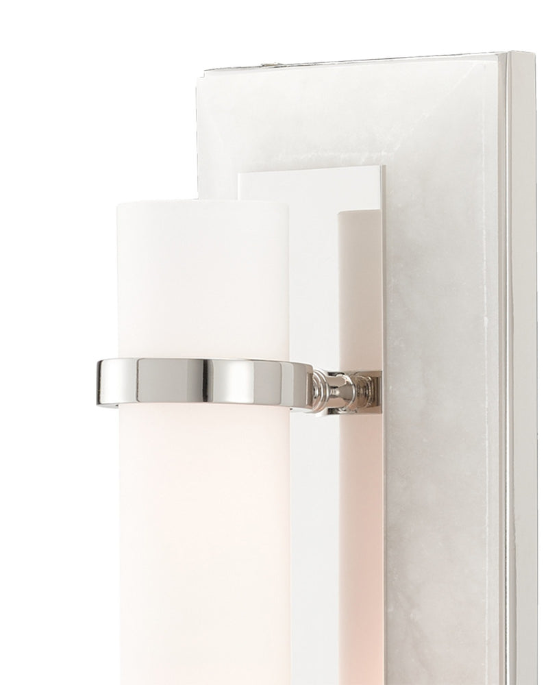 Bruneau Wall Sconce in Natural / White / Polished Nickel