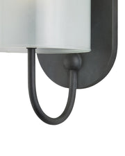 Glacier Wall Sconce in Antique Bronze / Frosted White
