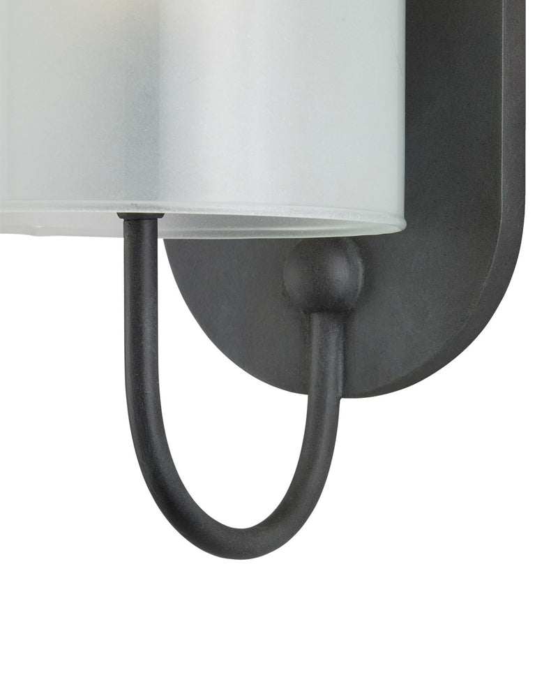 Glacier Wall Sconce in Antique Bronze / Frosted White