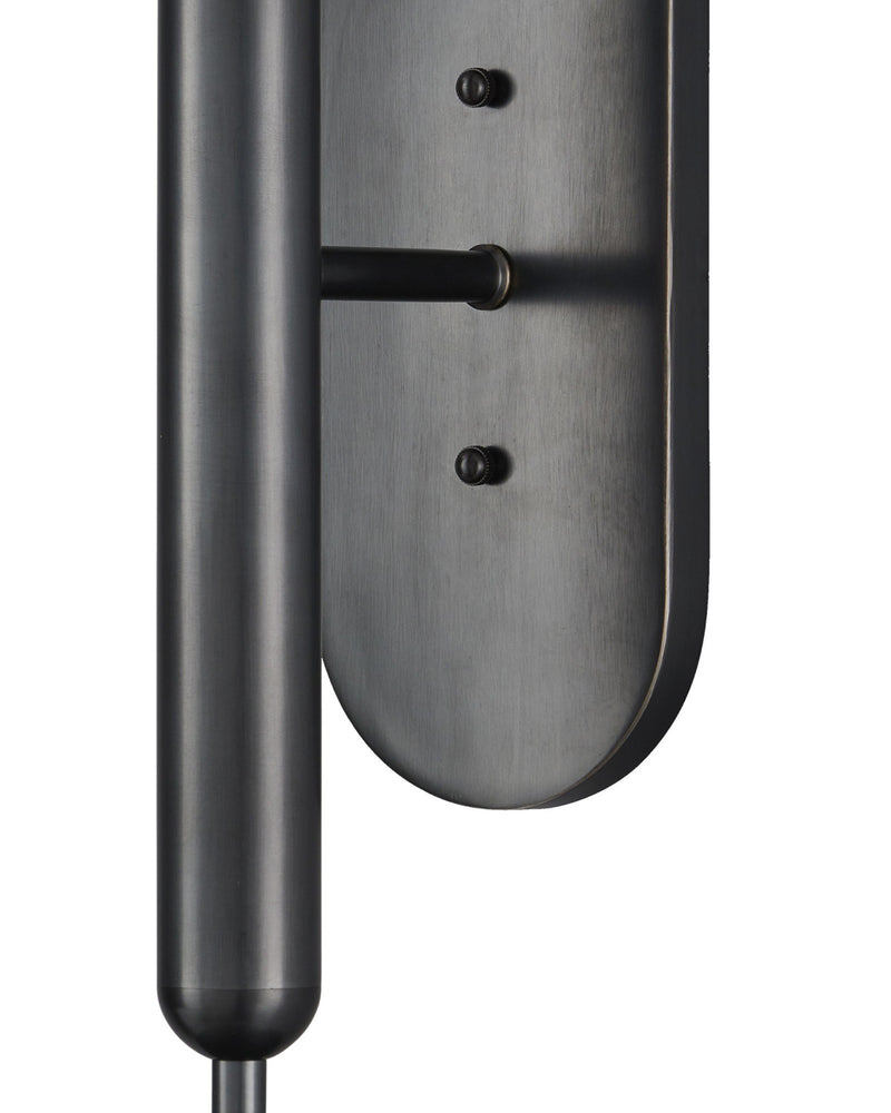 Barbican 2-Light Wall Sconce in Oil Rubbed Bronze / White