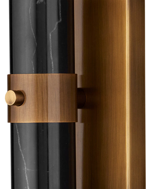 Beatrix 2-Light Marble Wall Sconce in Natural / Antique Brass / Black