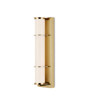 Blaine Bath Wall Sconce in Polished Brass / White