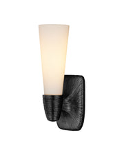 Bonaz Bath Wall Sconce in Opaque White / Oil Rubbed Bronze