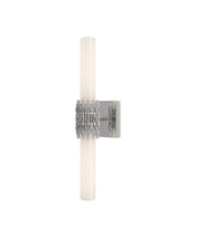 Brietta 2-Light Bath Wall Sconce in Opaque White / Polished Nickel