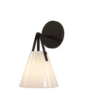 Bronwen Bath Wall Sconce in Opaque White / Oil Rubbed Bronze
