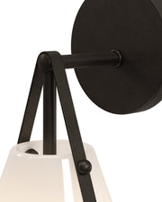 Bronwen Bath Wall Sconce in Opaque White / Oil Rubbed Bronze