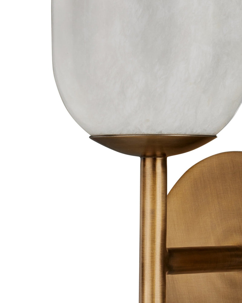 Belmont Wall Sconce in Natural / Antique Brass