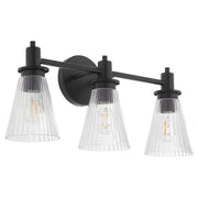 Lawton 3 Light Vanity Light in Matte Black