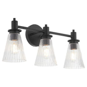 Lawton 3 Light Vanity Light in Matte Black