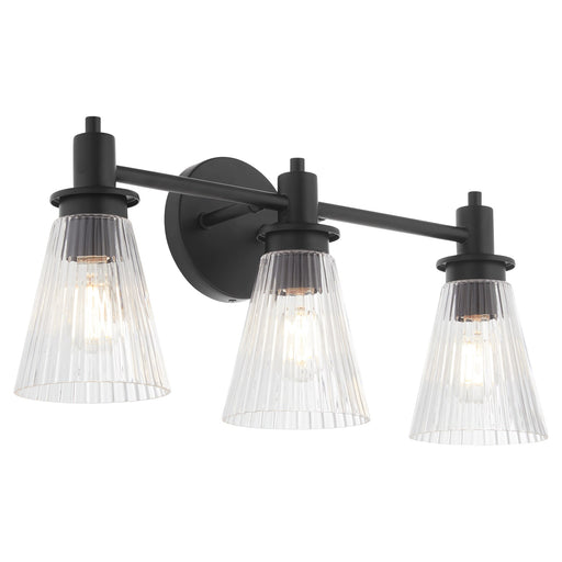 Lawton 3 Light Vanity Light in Matte Black