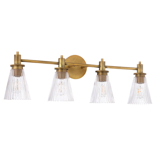 Lawton 4 Light Vanity Light in Brushed Brass