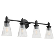 Lawton 4 Light Vanity Light in Matte Black