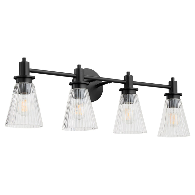 Lawton 4 Light Vanity Light in Matte Black