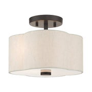 Solstice 2-Light 11" Semi-Flush Mount in English Bronze