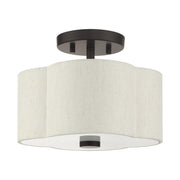 Solstice 2-Light 11" Semi-Flush Mount in English Bronze