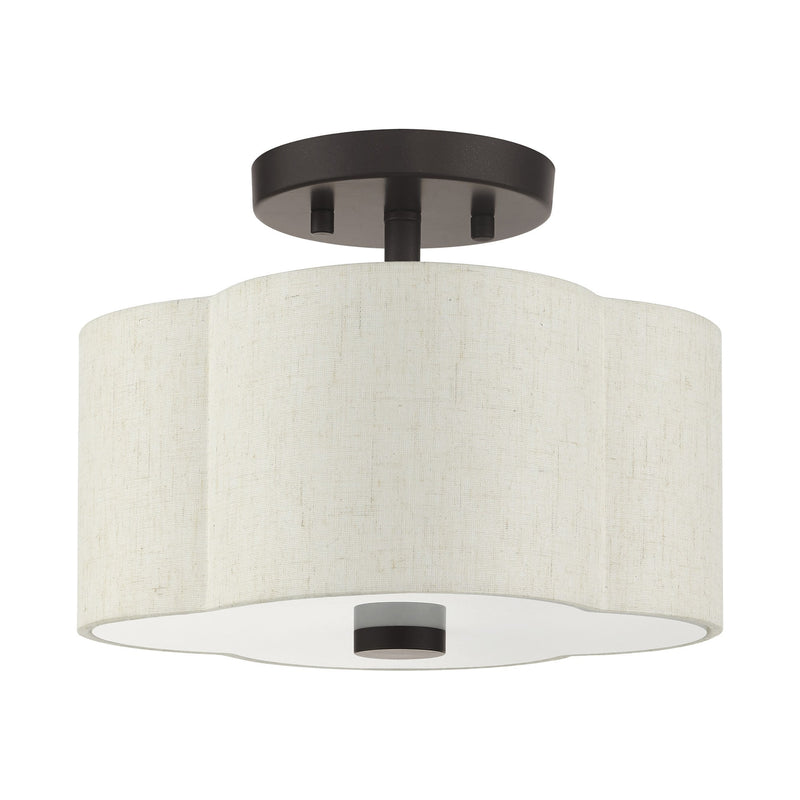 Solstice 2-Light 11" Semi-Flush Mount in English Bronze