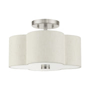 Solstice 2-Light 13" Semi-Flush Mount in Brushed Nickel