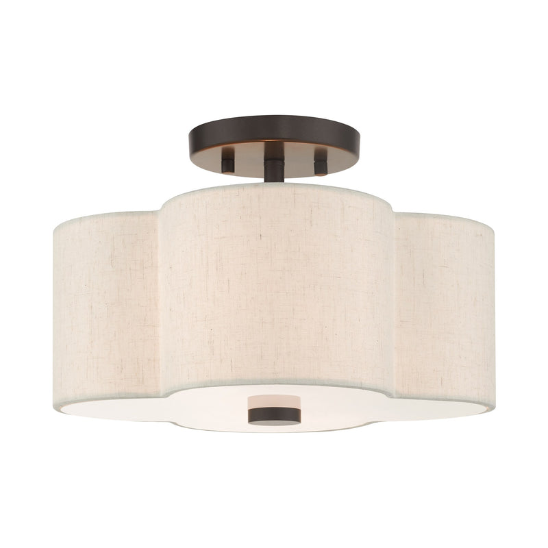 Solstice 2-Light 13" Semi-Flush Mount in English Bronze
