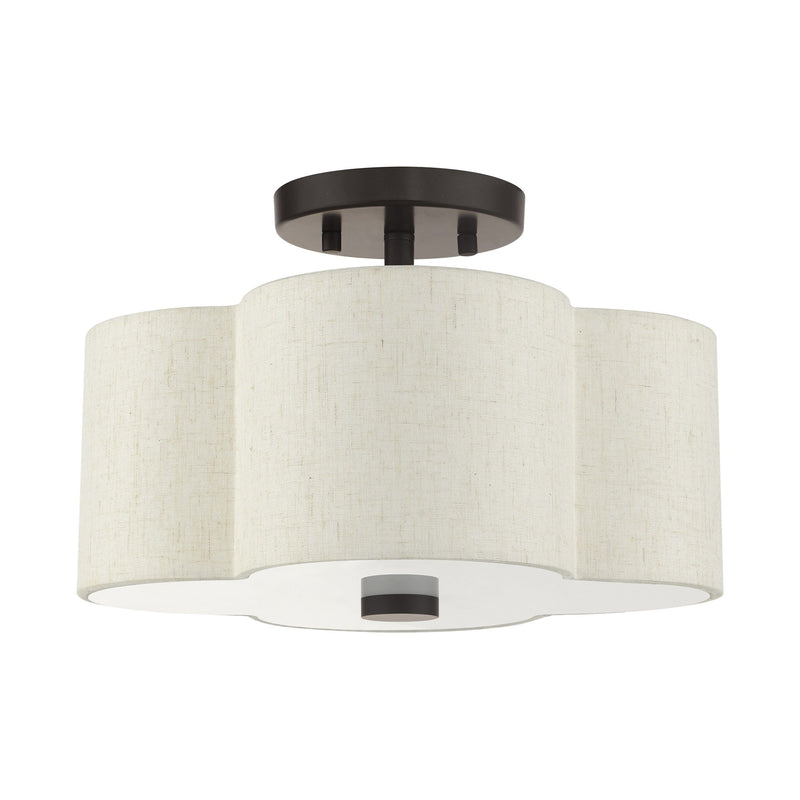 Solstice 2-Light 13" Semi-Flush Mount in English Bronze
