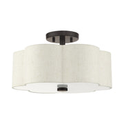 Solstice 3-Light 15" Semi-Flush Mount in English Bronze