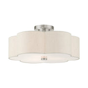 Solstice 3-Light 18" Semi-Flush Mount in Brushed Nickel