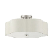Solstice 3-Light 18" Semi-Flush Mount in Brushed Nickel