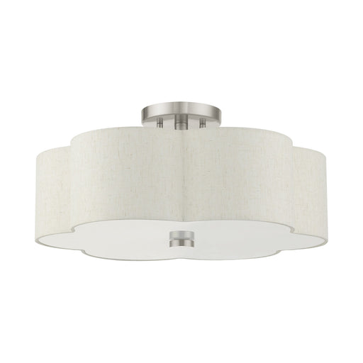 Solstice 3-Light 18" Semi-Flush Mount in Brushed Nickel