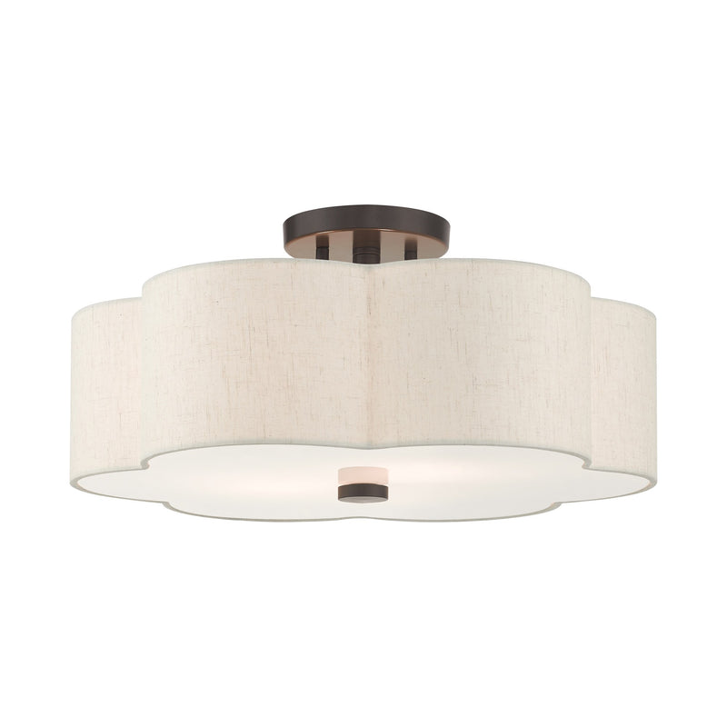 Solstice 3-Light 18" Semi-Flush Mount in English Bronze
